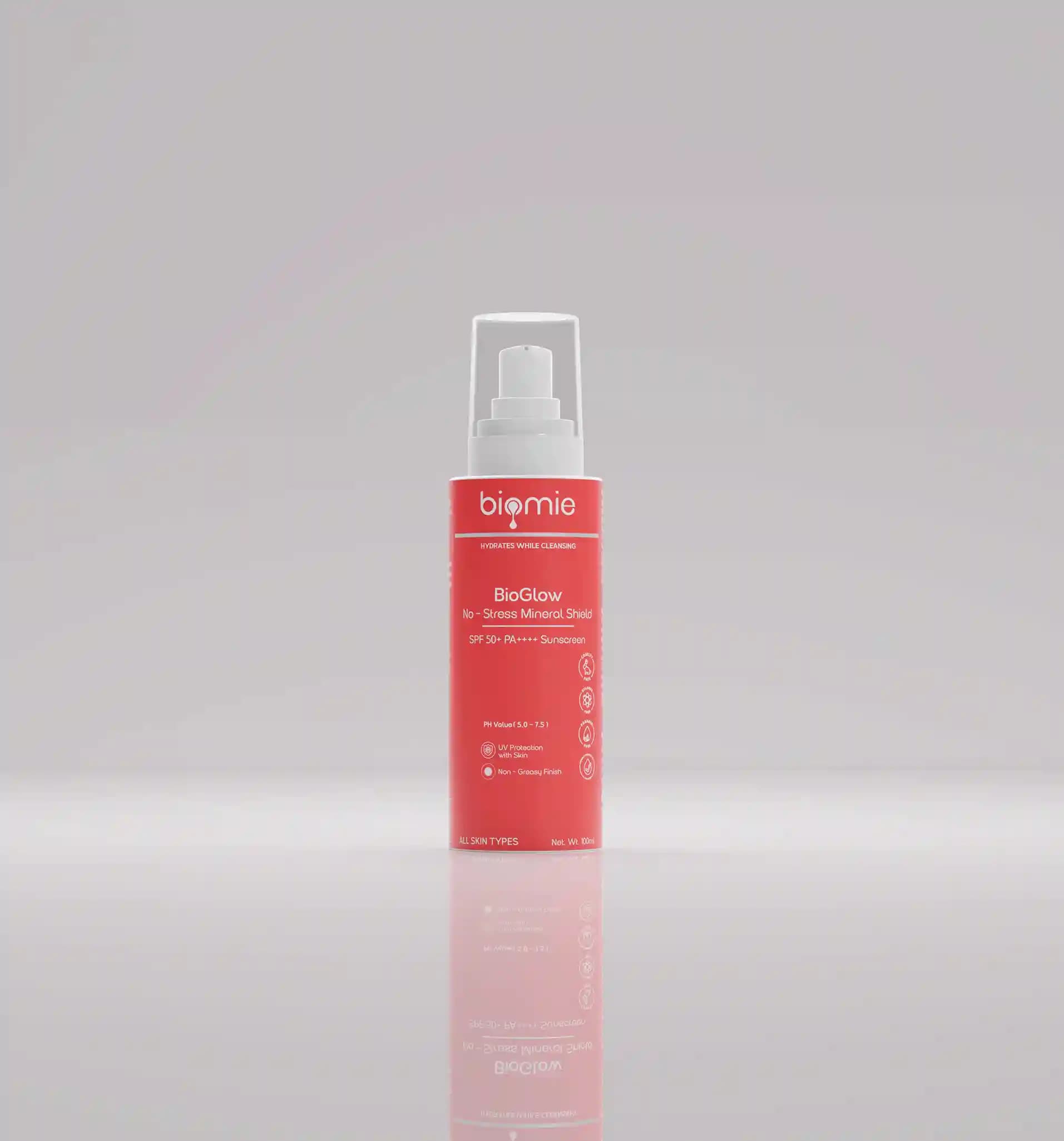 BioGlow No-stress mineral sheild SPF 50+ PA++++ Sunscreen